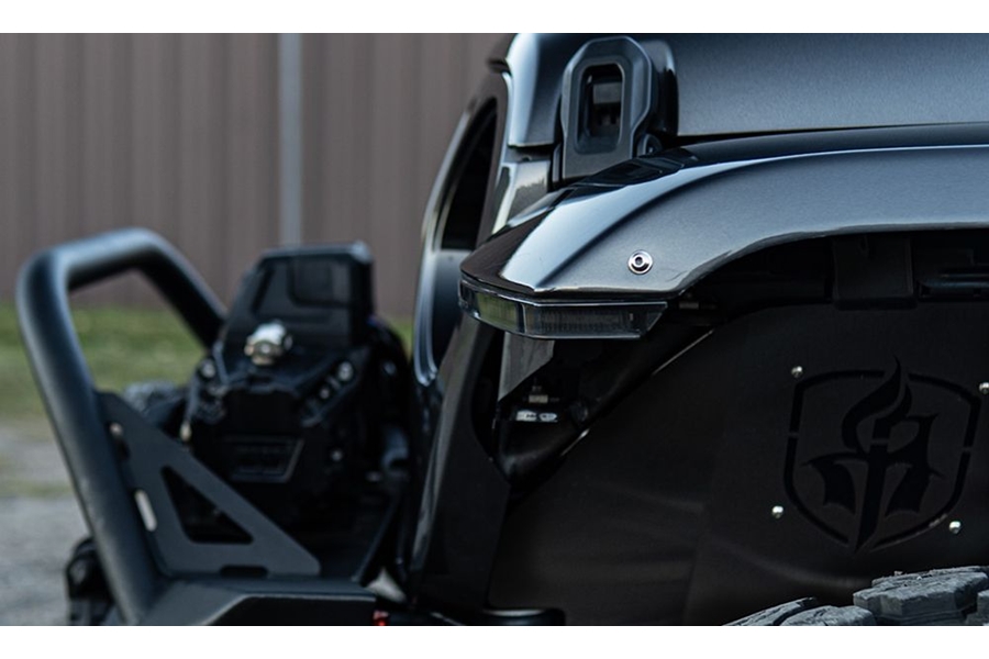 Quake LED Slim Smoked DRL Fender Chop Kit - JT Overland / JL Sahara