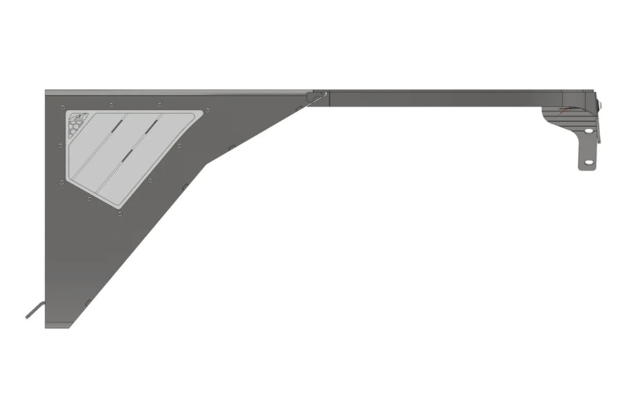 Motobilt Crusher Front Fender 0in Flare - Bare Steel - TJ/LJ