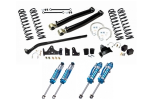 EVO Manufacturing 4in Enforcer Stage 1 Lift Kit w/ Draglink Flip Kit and King Shocks - JK 