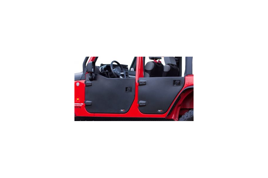 Jeep Jk 4dr Rugged Ridge Rear Half Doors Matte Black Jeep