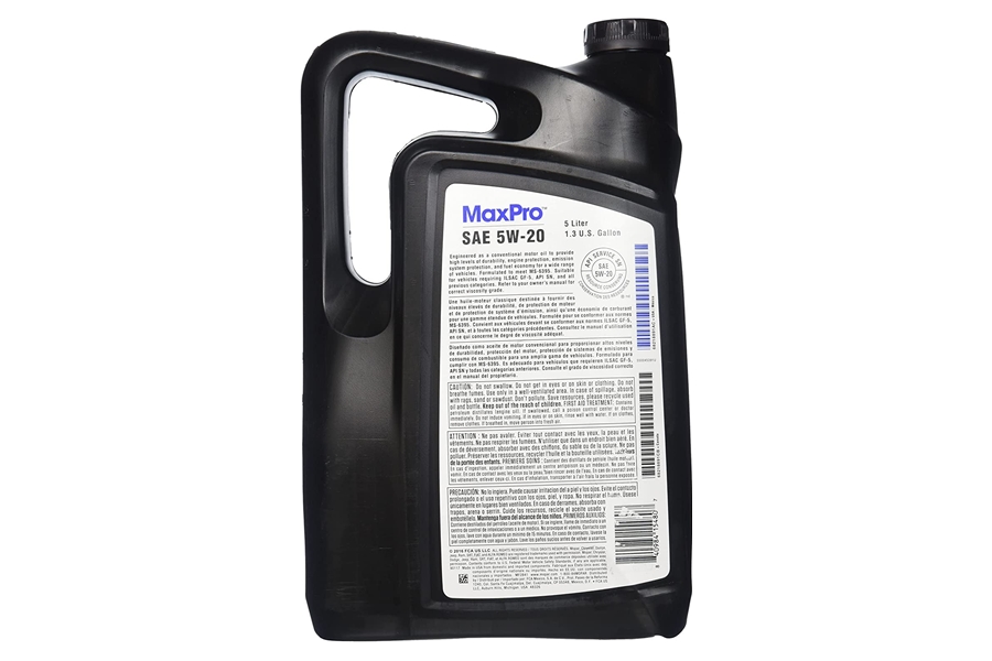 Mopar MaxPro 5W20 Engine Oil - 1.3gal - JK 2009-11 3.8L