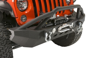 Fishbone Offroad Front Full-Width Winch Bumper w/ LEDs  - JK 