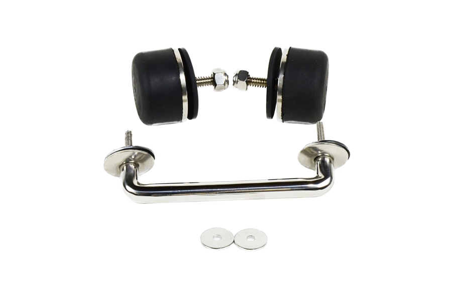 Kentrol Windshield Tie Down Kit - Polished Silver  - JK/TJ