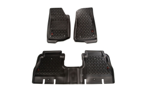 Rugged Ridge Front and Rear Floor Liners, Black  - JL 4Dr