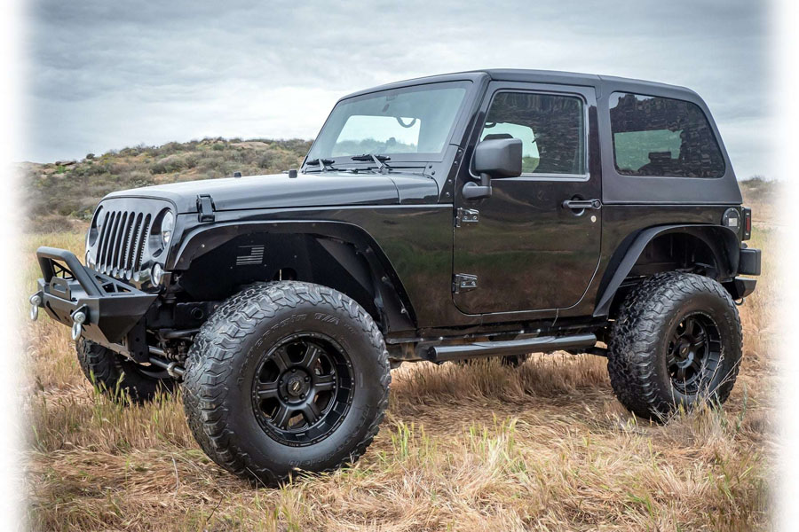 Turn Offroad 2-Piece Fastback Hard Top, Textured Black w/ Insulated Black Foam Headliner - JK 2DR