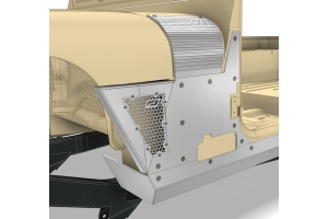 Motobilt Steel Cowl and Mini Fender Armor - Bare - YJ