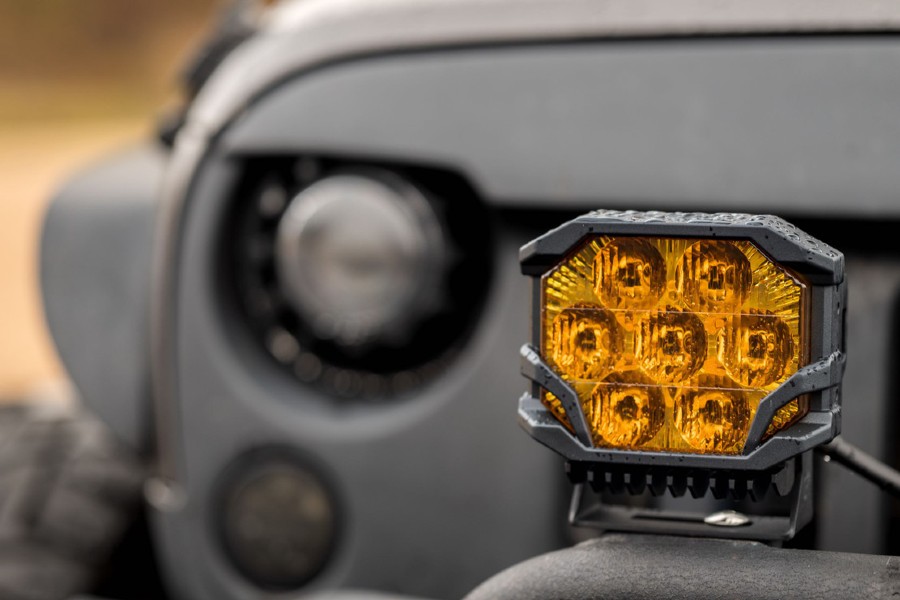 Morimoto BigBanger HXB LED Pod, Amber DRL, Spot, Yellow, Each