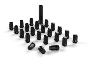 Teraflex 5 Lug 1/2x20 Spline Drive Lug Nuts, Black 23 pieces - JK/TJ/YJ/XJ 