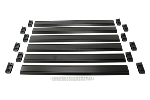 Teraflex Nebo Roof Rack Cargo Slat Kit -Black 6 Piece - JK 4dr