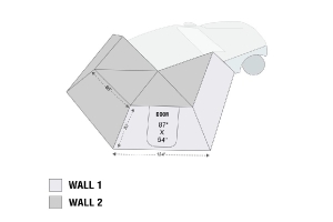 Overland Vehicle Systems Nomadic 270 LT Awning Wall, #1 - Passenger Side