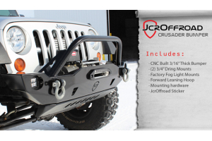 JCR Offroad Crusader Mid Width Front Winch Bumper Bare