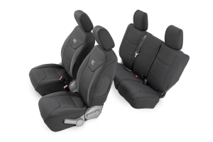 Rough Country Seat Covers Front/Rear Black - JK 4dr 2008-10