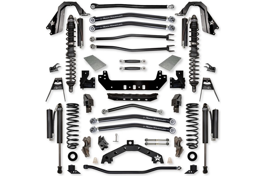 Rock Krawler 4.5in Adventure-X No Limits Long Arm Coilover System Lift Kit - JL 4dr
