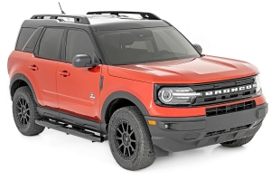 Rough Country Oval Nerf Steps - Black    - Bronco Sport 2021+