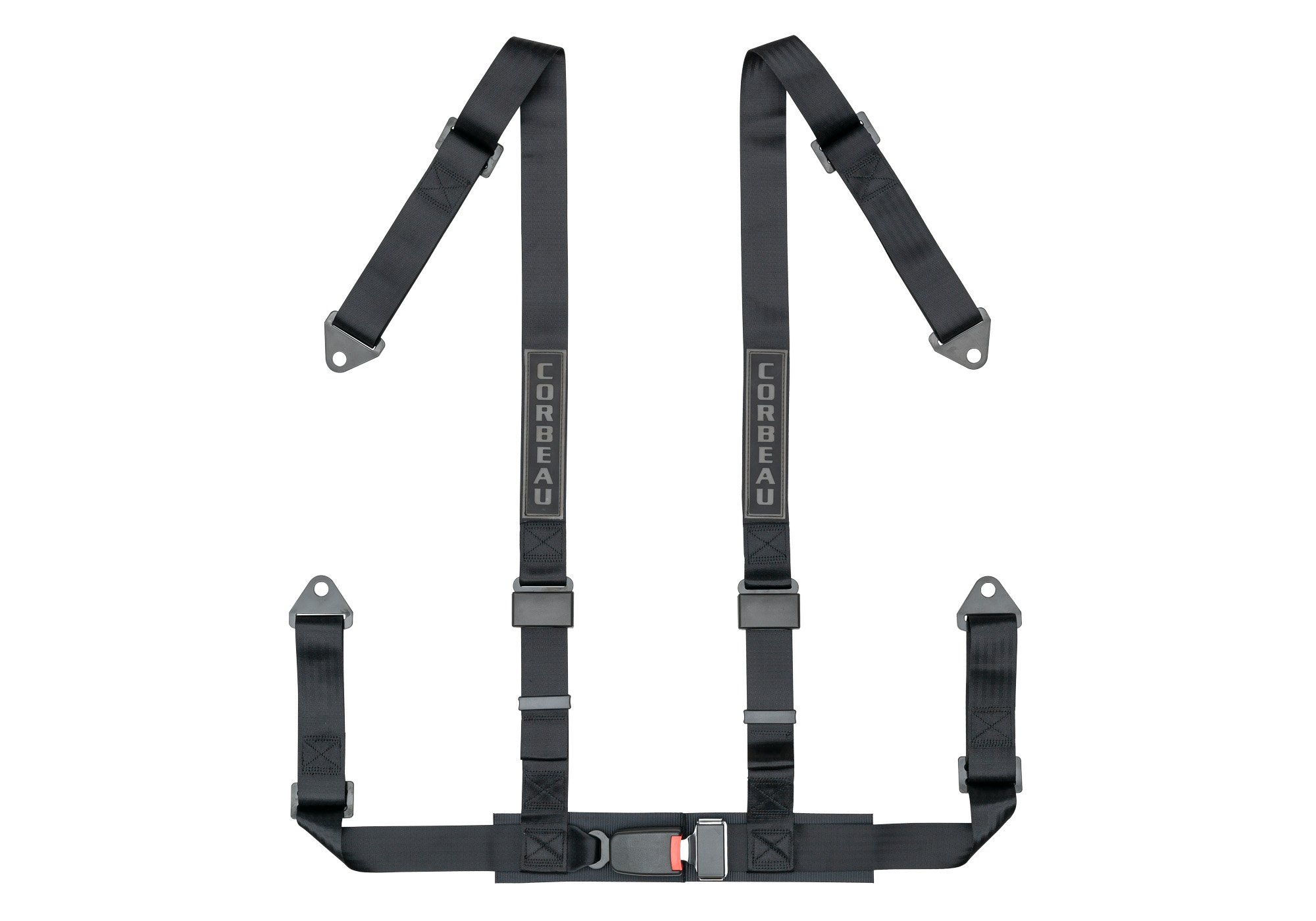 Corbeau 4-Point Bolt In Harness Black