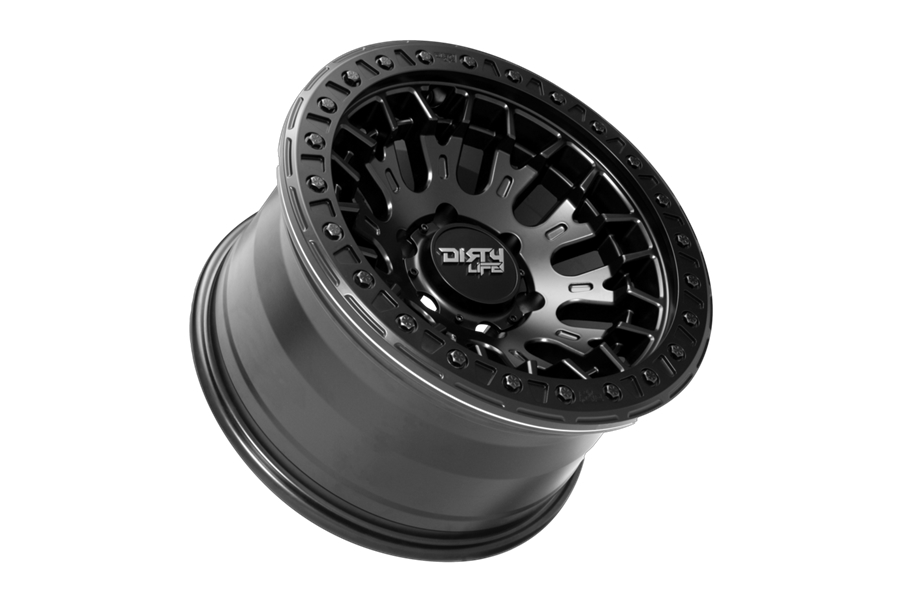 Dirty Life DT-3 9317 Series Beadlock Wheel, 17x9 5x5 -12mm - Matte Black - JT/JL/JK
