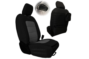 Bartact Tactical Series Front Seat Covers, SRS Air Bag and Non-Compliant - Black/Graphite - JL 2Dr