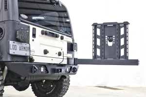 LOD Destroyer Rear Bumper with Tire Carrier, Black Texture - TJ/LJ/YJ