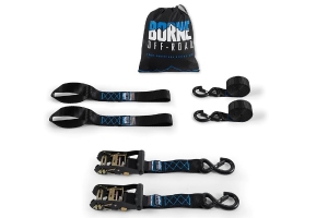 Borne Off-Road Heavy-Duty Ratchet Tie-Down Kit 2-Pack Black