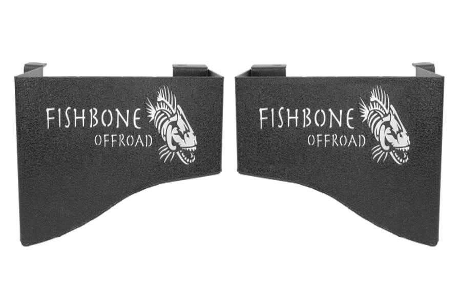 Fishbone Offroad Wheel Well Storage Bins - Black  - JK 4DR
