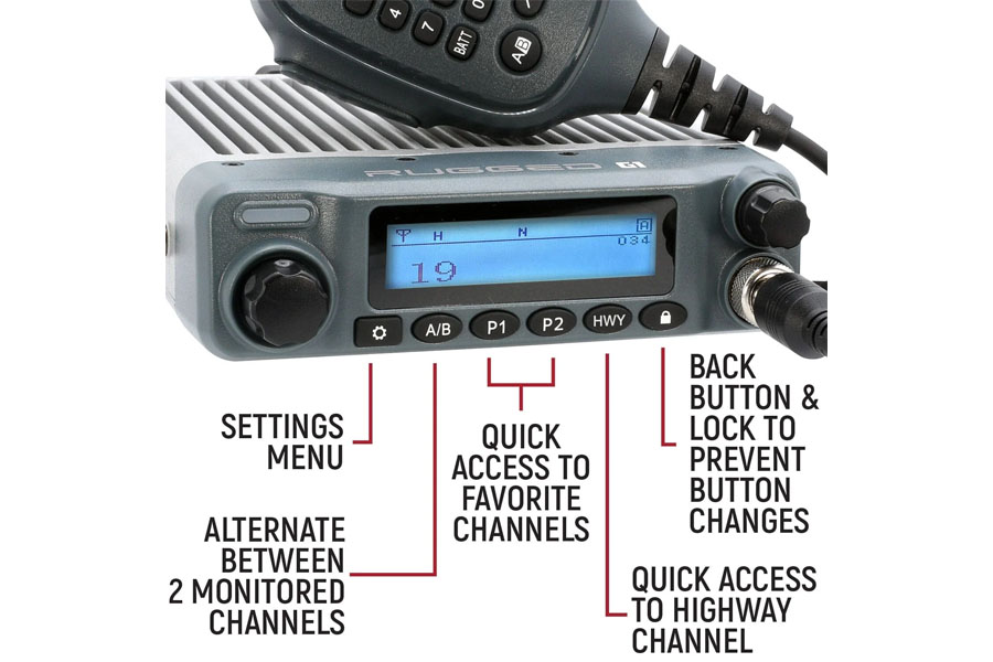 Rugged Radios Radio Kit - G1 ADVENTURE SERIES Waterproof GMRS Mobile Radio w/ Antenna