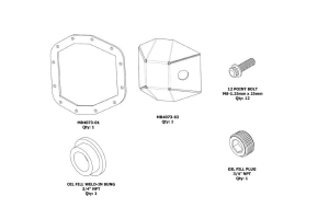 Motobilt DIY Dana44 Rear Diff Cover  - JT/JL