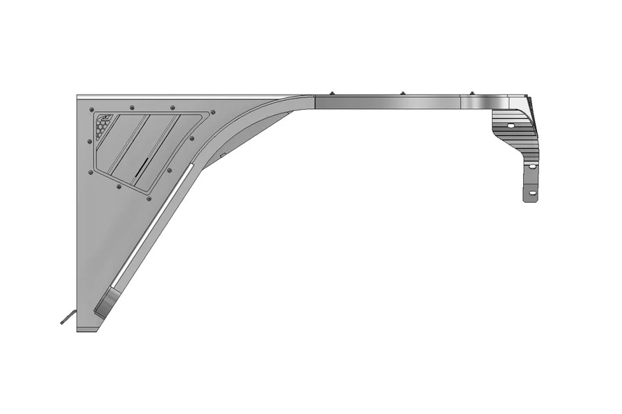 Motobilt Hatchet High Line Front Fenders 2in Flare - Bare - TJ/LJ