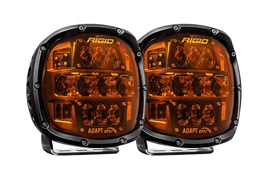 Rigid Industries Adapt XP LED Lights w/ Amber PRO Lens - Pair