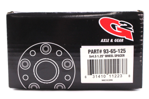 G2 Axle and Gear Wheel Spacer Kit 5x4.5 1.25ina - TJ/LJ/XJ/YJ/ZJ