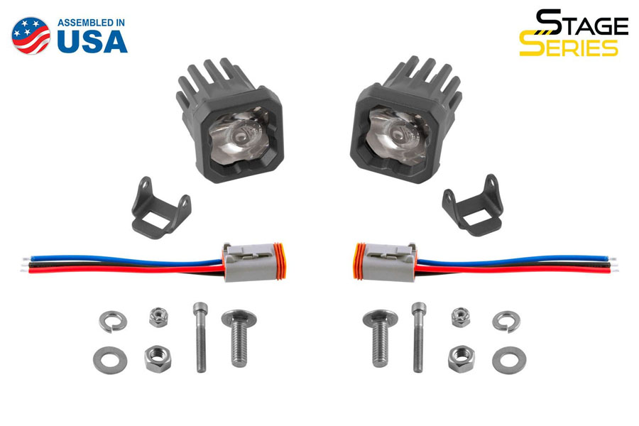 Diode Dynamics SSC1 White Sport LED Pod Pair, Wide - Amber