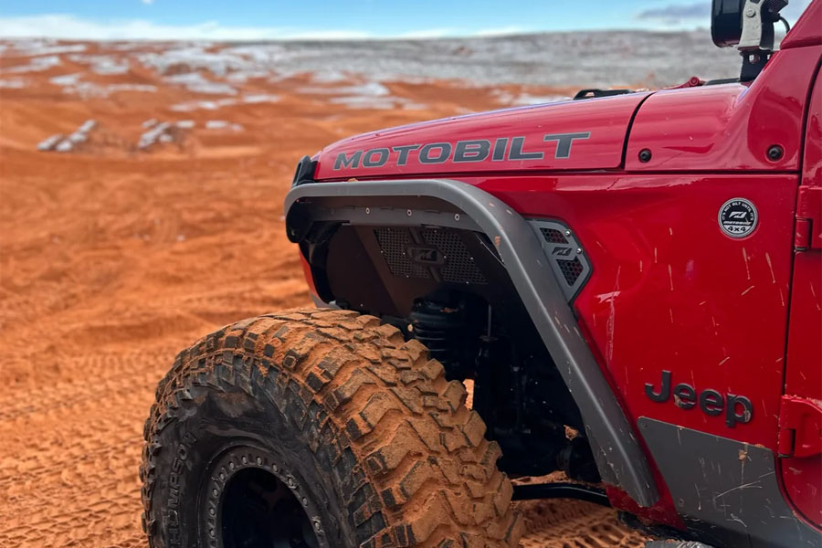 Motobilt Hatchet High Line Front Fender 2in Flares - Bare Steel - JL/JT