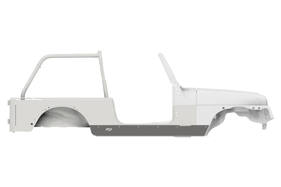 Motobilt Full Length Standard Rocker Guards - Bare - LJ 