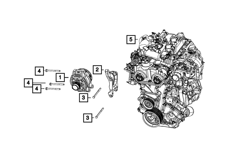 Mopar 240 Amp Alternator - JL 2.0L and ESS System