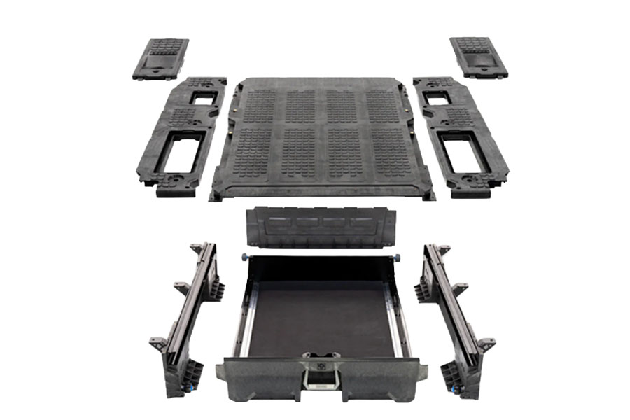 DECKED 5ft Bed Drawer System - Black - JT