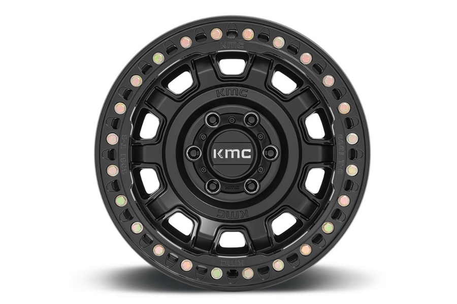 KMC Wheels KM236 Tank Series Beadlock Wheel 17x9 5x5 38mm Offset Black - JT/JL/JK