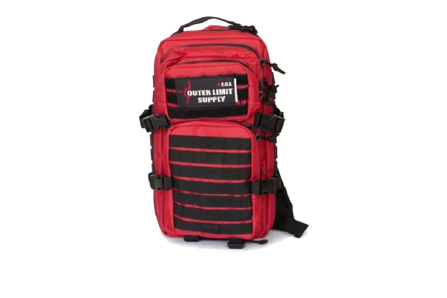 Outer Limit Supply All-Terrain Backpack First Aid Kit - Red w/Black Webbing