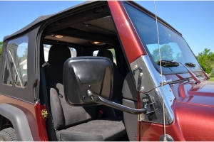 Kentrol E-Z Detach Mirror Set - Powdercoat Black  - JK/TJ