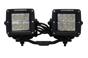 Go Rhino Dual 3x3 Cube Light Hood Hinge Mounts - JT/JL