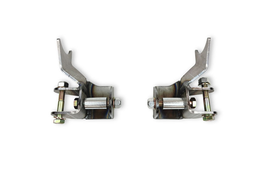 Clayton Off Road Front Lower Shock Relocation Brackets - Bare - JL/JT Excludes Mojave