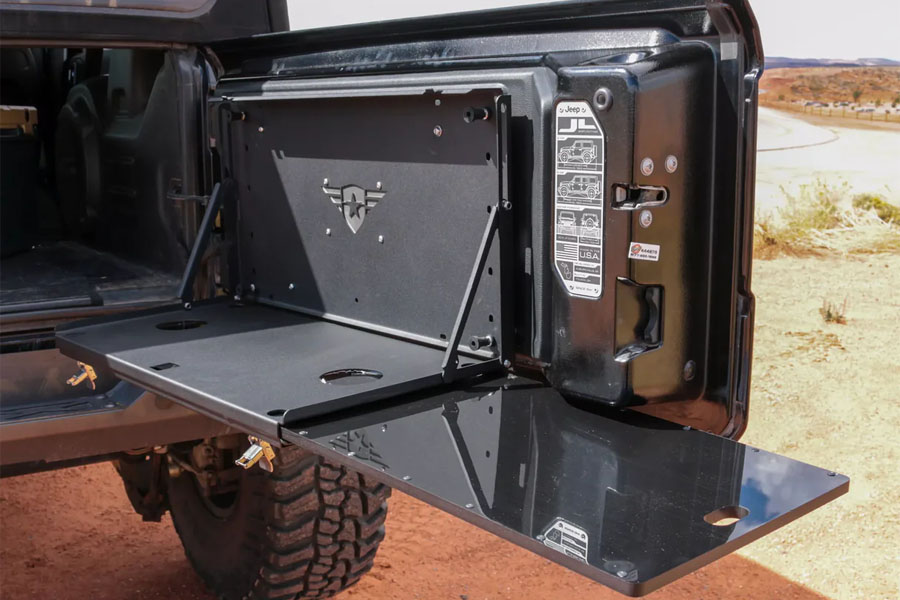 Combat Off Road Chow Hall Tailgate Table w/ Food Grade Cutting Board - JK/JL