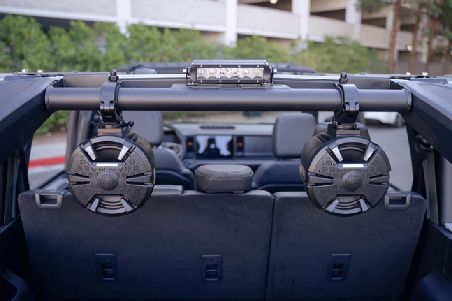 DV8 Offroad Rear Speaker and Light Mount Crossbar - Bronco 2021+ 4dr