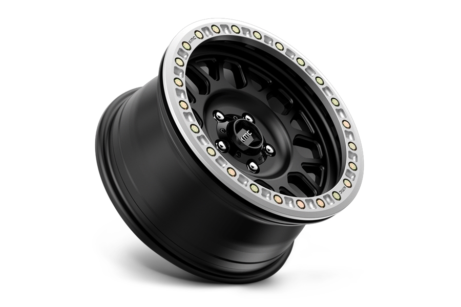 KMC Wheels KM234 Grenade Desert Beadlock Wheel, 17x8.5 8x6.5 - Satin Black (0mm)