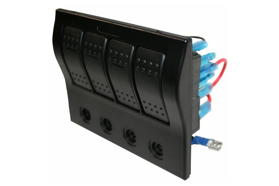 Bulldog Winch 4-Switch Panel w/Lighted Breakers