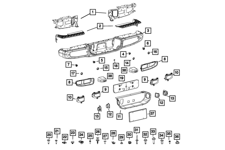 Mopar Rear Sensor Mounting Bracket - Left Outer - JT