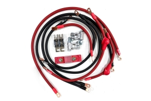 JeepCables Big 7 Battery Cable Kit (1/0GA) - LJ/TJ 1999.5-06 4.0L