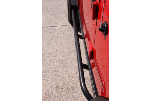 Rock Hard 4x4 Patriot Series Rocker Guards Tube Style - Angled Up - JK 4dr