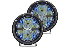 Rigid Industries 360-Series 6in LED Off-Road Drive Fog Lights, Blue - Pair