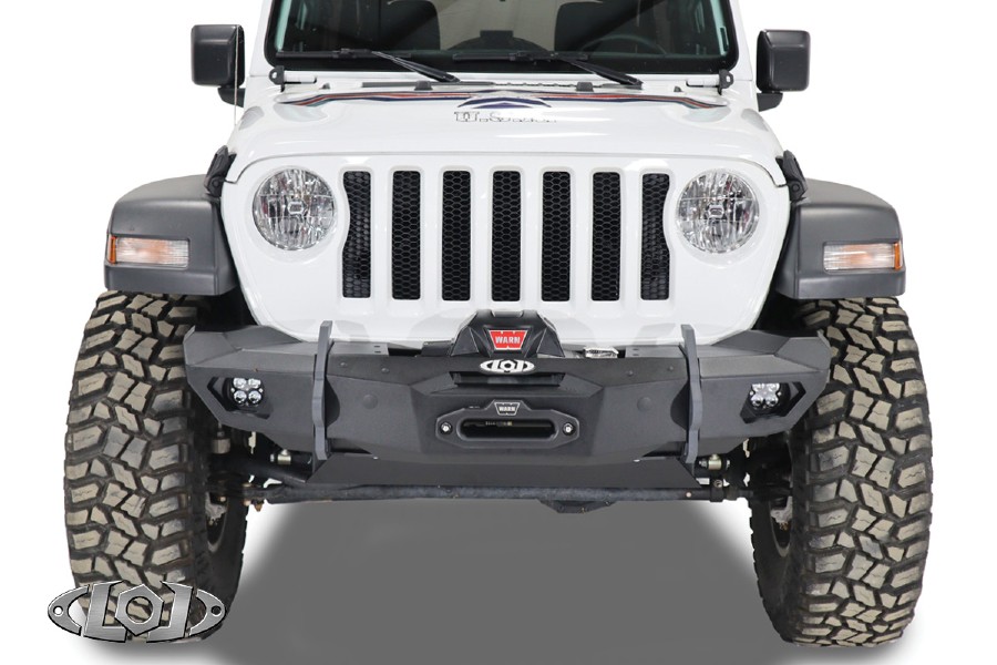 LOD Black Ops Shorty Winch Front Bumper - Black - JT/JL/JK