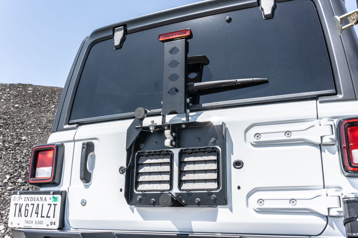 3rd Brake Light Extension Bracket For 07-18 Jeep JK Wrangler - Texture Black
