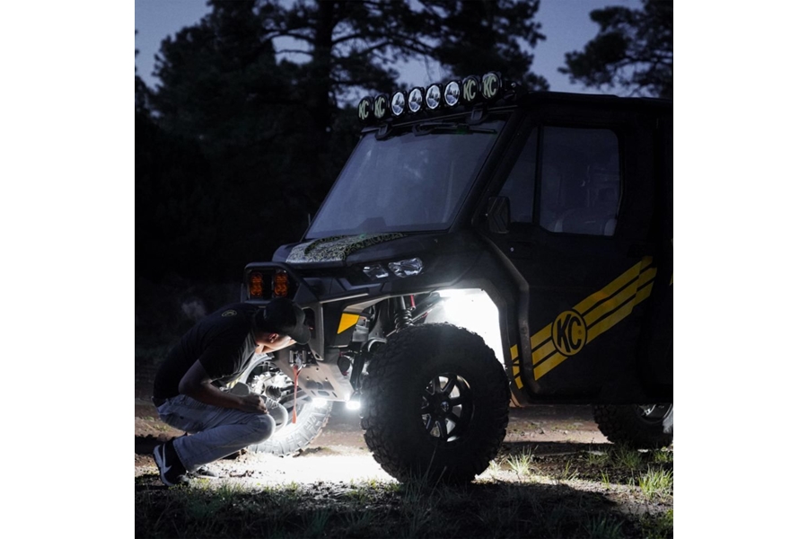 KC HiLiTES Two-Light Add-On Cyclone V2 Kit, Clear - 3.5M Long